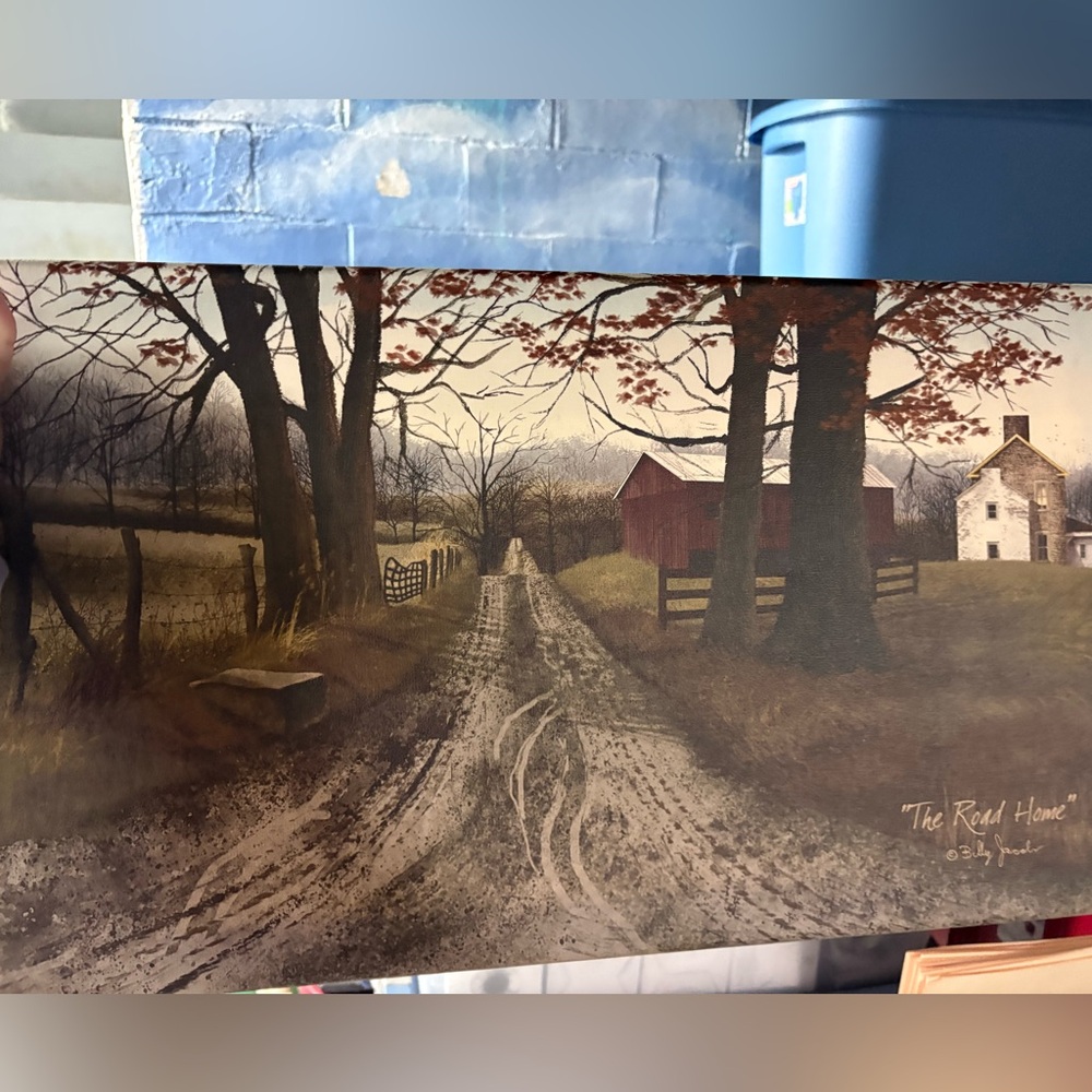 Super pretty Countryside Road Home Wall Art Print - Brown Tones